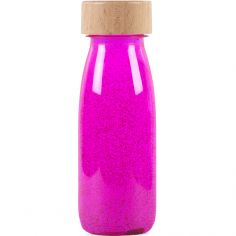 Bouteille sensorielle à paillettes Float Rose fluorescente - Petit Boum