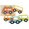 Puzzle en bois Voitures (5 pièces et 5 couches) Goki Produit 4