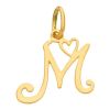 Pendentif initiale M (or jaune 750°) - Berceau magique bijoux
