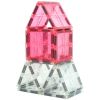 Kit de construction magnétique à paillettes Transparent-Rose (16 pièces) Cleverclixx Produit 3