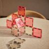 Kit de construction magnétique à paillettes Transparent-Rose (16 pièces) Cleverclixx Ambiance 5