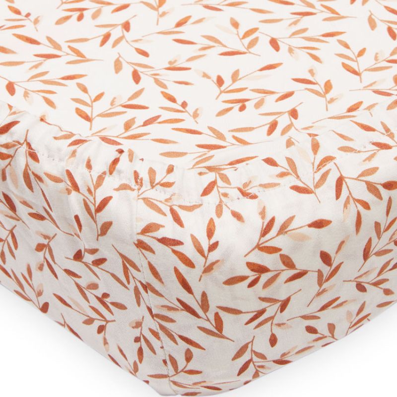 Housse de matelas à langer Caramel Leaves (50 x 65 cm) Cam Cam Copenhagen