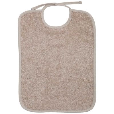 Bavoir à lacets en éponge Sable Trois Kilos Sept