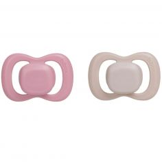 Lot de 2 sucettes symétriques en silicone Berry-Blush (0-6 mois) - B.Box
