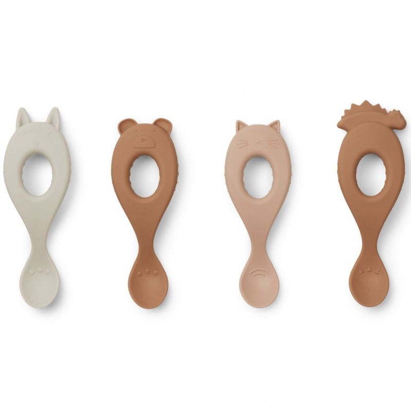 Lot de 4 cuillères en silicone Liva rose mix - Reconditionné Liewood
