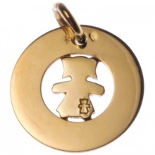 Médaille Bulle petite fille ou petit garçon 14 mm (or jaune 750°)  par Loupidou