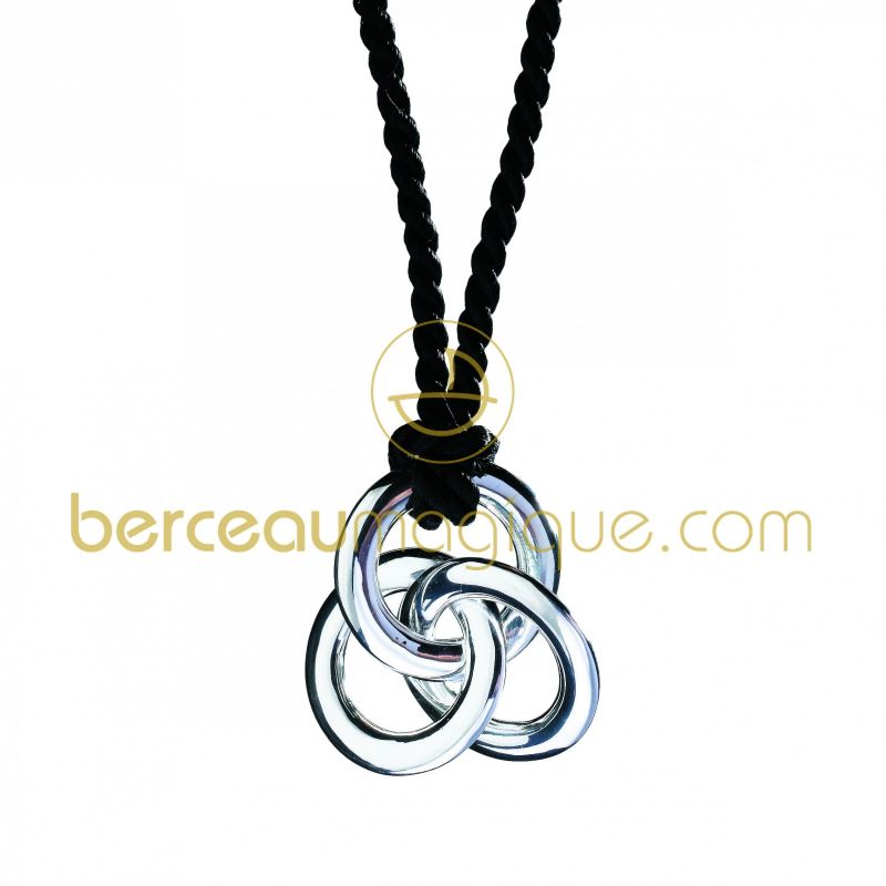 Pendentif 3 anneaux Entrelacs (Grand modèle) (Argent massif) Ercuis