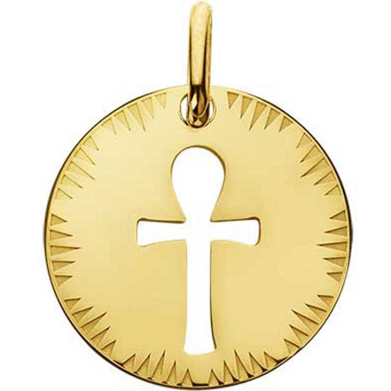 Médaille ajourée Croix de Vie (or jaune 750°) Maison Augis