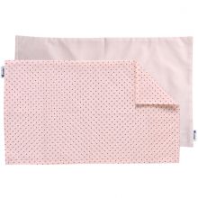 Lot de 2 taies d'oreiller rose clair et rose clair à pois (40 x 60 cm)  par Candide