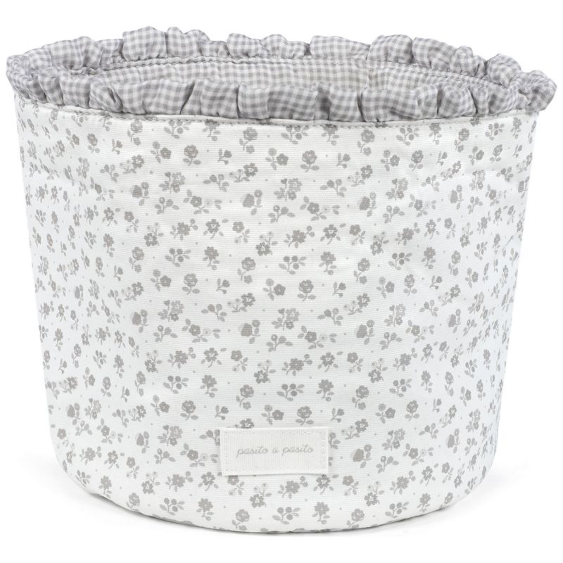 Panier de rangement Little Bloom Fleurs Gris Pasito a pasito Produit 5
