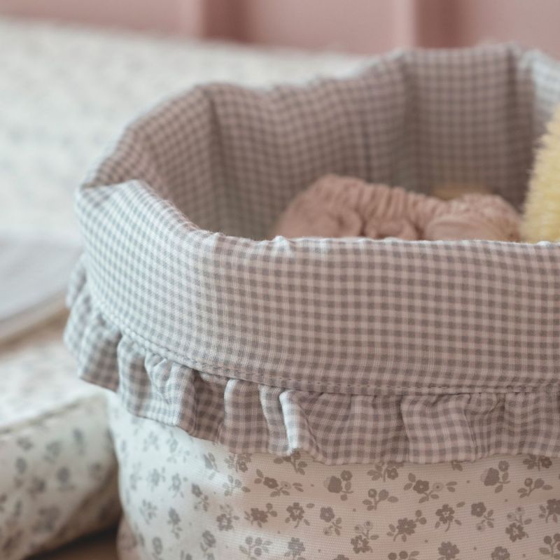 Panier de rangement Little Bloom Fleurs Gris Pasito a pasito Ambiance 7
