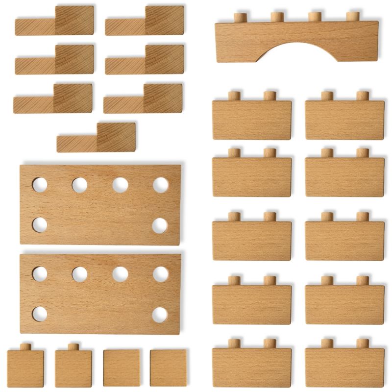 Blocs de construction en bois FSC Brick A Block Starter (24 pièces) Sarbakane Produit 3