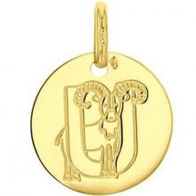 Médaille U comme urial personnalisable (or jaune 750°)  par Maison Augis