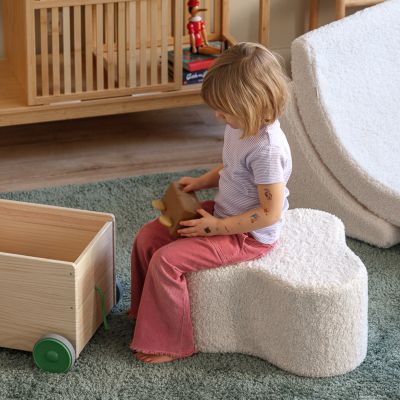 Pouf Nuage Cloud Cream White molletonné