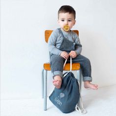 Sac à dos à ficelles bleu pétrole (personnalisable)