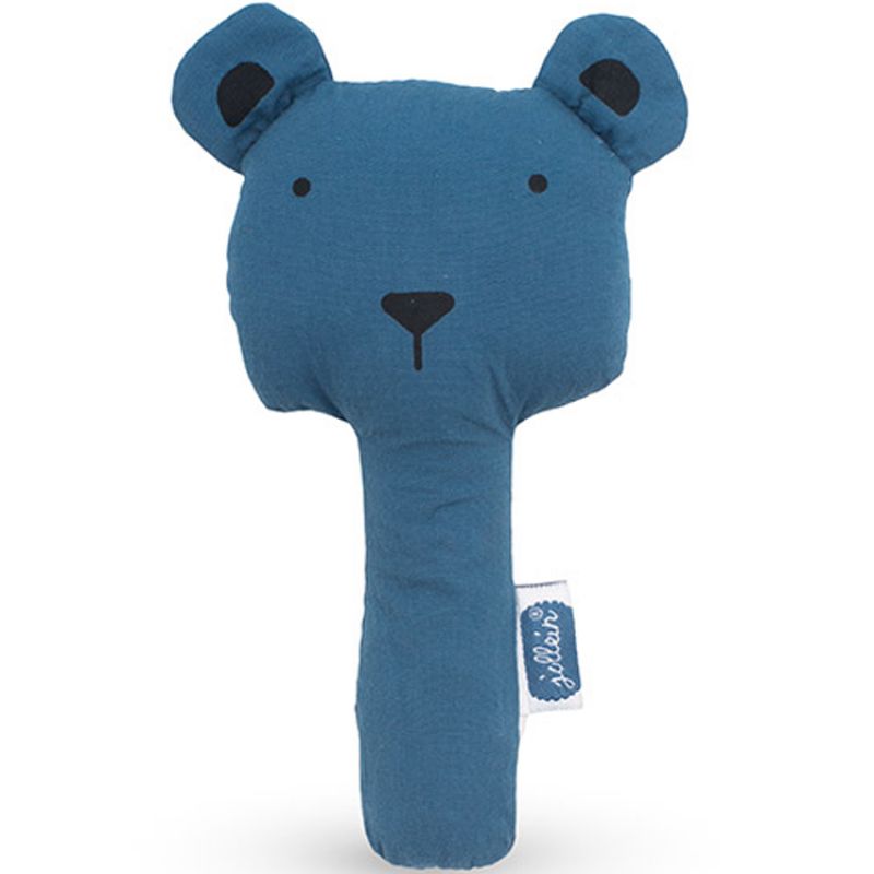 Hochet pouet pouet ours bleu (16 cm) Jollein