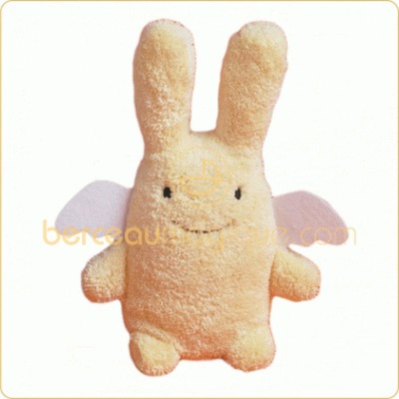 Doudou Ange lapin jaune (18 cm) Trousselier