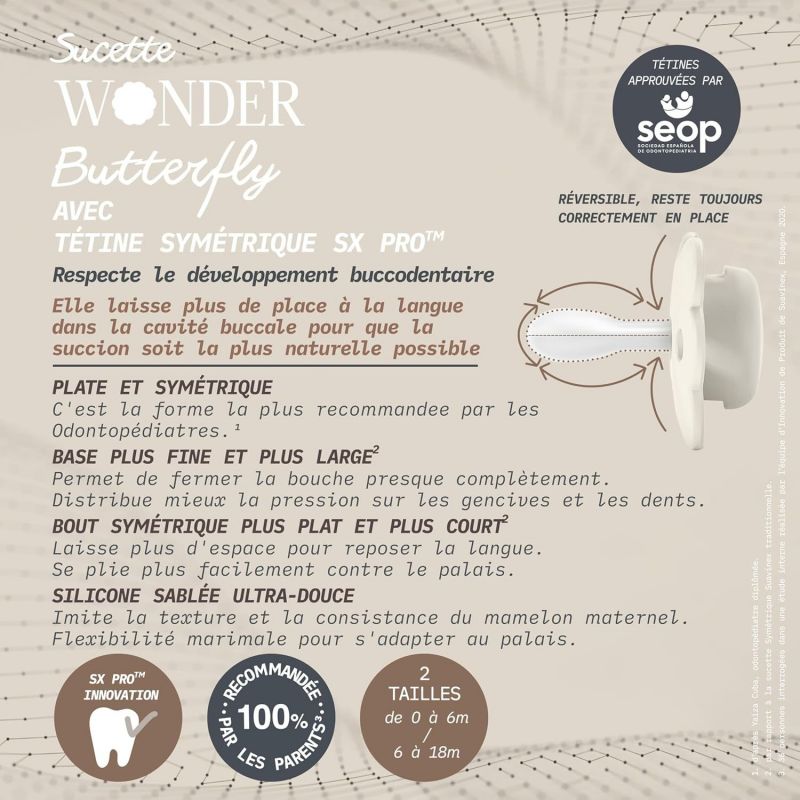 Sucette symétrique SXPro Wonderland Bleu (0-6 mois) Suavinex Ambiance 6
