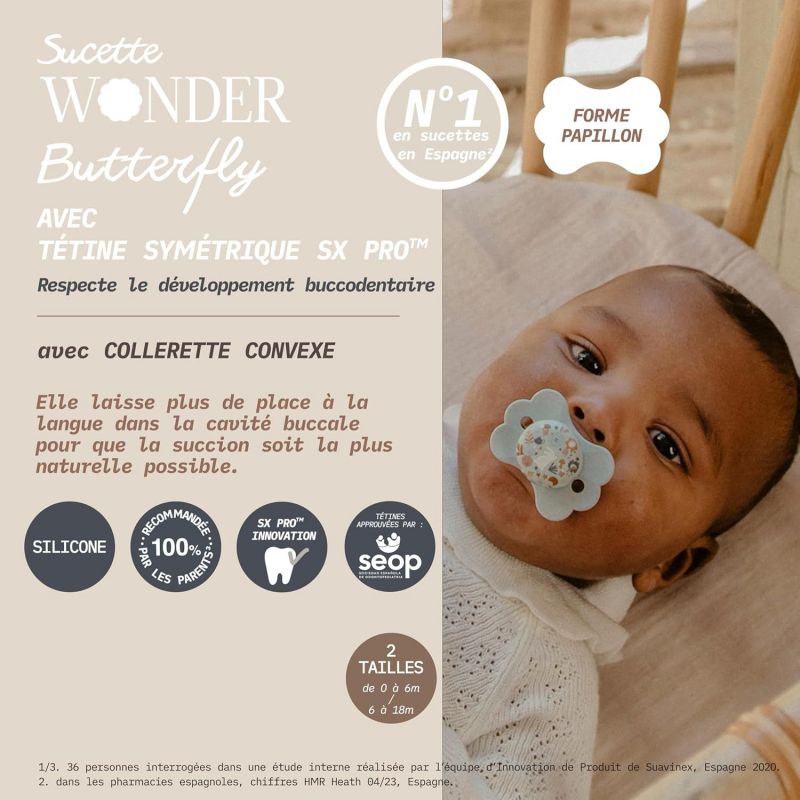 Sucette symétrique SXPro Wonderland Bleu (0-6 mois) Suavinex Ambiance 7