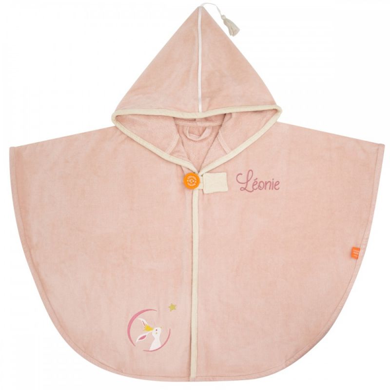Poncho de bain lapin poudré personnalisable (0-5 ans) L'oiseau bateau Produit 2