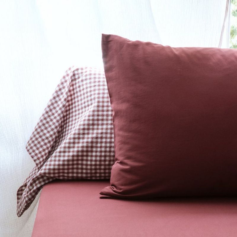 Taie d'oreiller pur coton bio Sienne (40 x 60 cm) Kadolis Ambiance 4