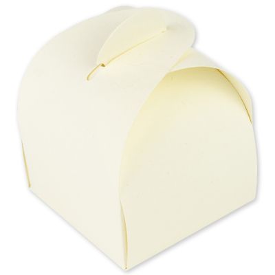 Lot de 10 boîtes à dragées arrondies ivoire