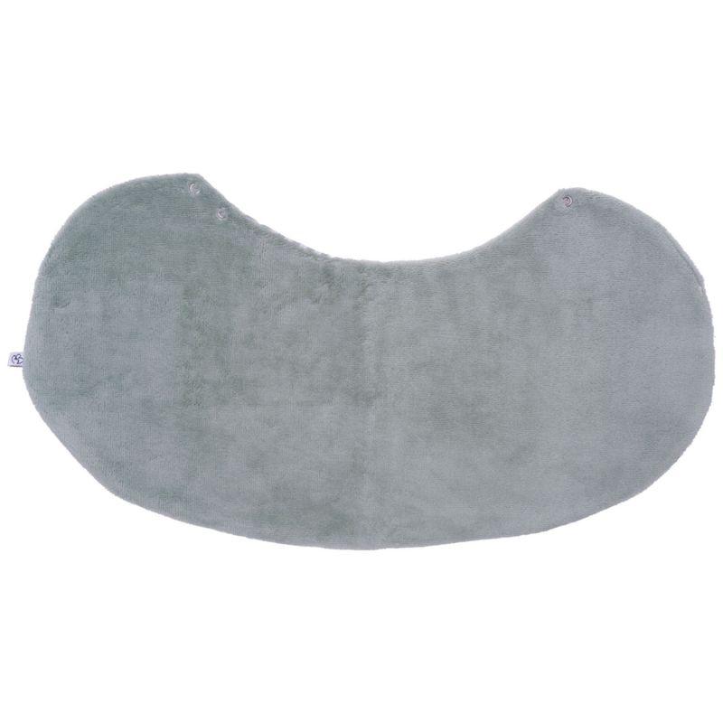 Bavoir 2 en 1 (poncho et épaule) gaze de coton et bambou rayé vert de gris BB & Co Produit 2