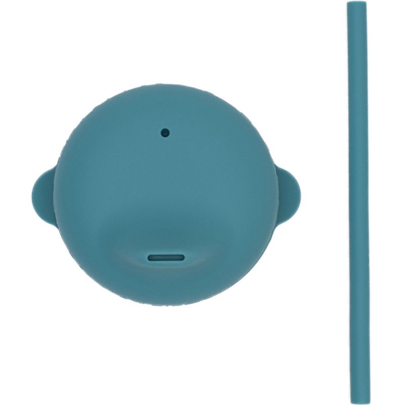 Bec anti-fuite + mini paille pour gobelet en silicone blue dust We Might Be Tiny