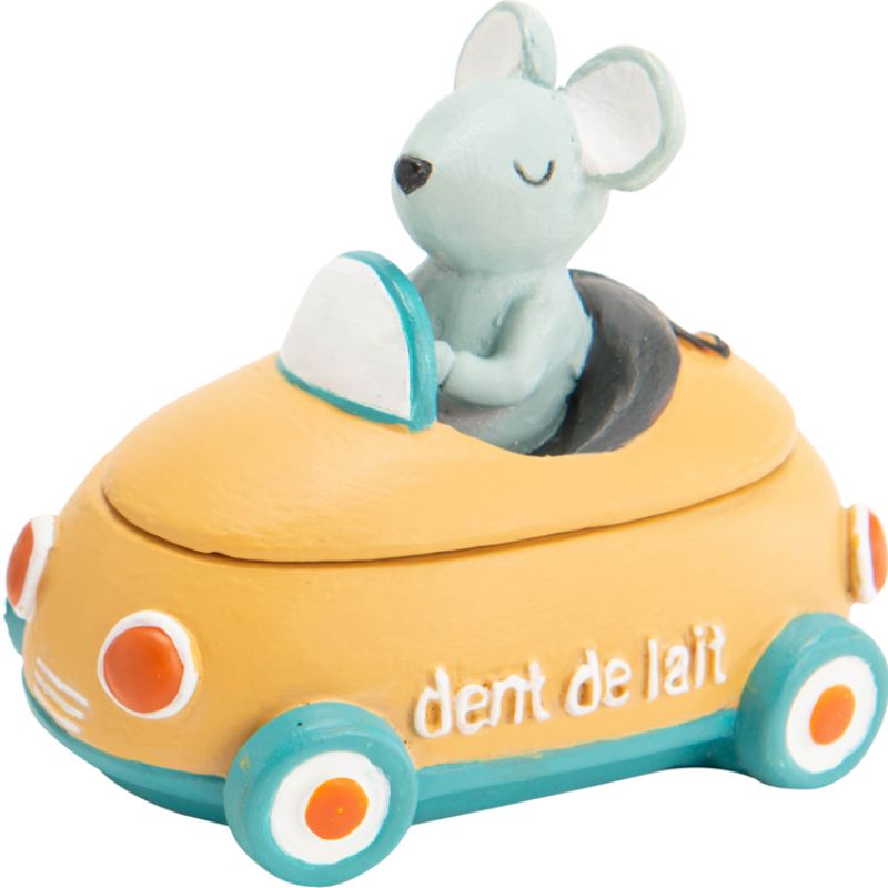 Boîte à dents voiture jaune Amadeus Les Petits