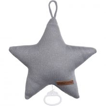 Peluche musicale Sparkle étoile gris (30 cm)  par Baby's Only