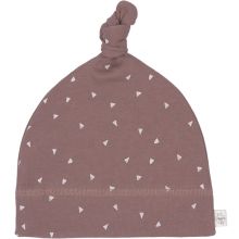 Bonnet en coton bio Cozy Colors triangle cannelle (3-6 mois)  par Lässig 