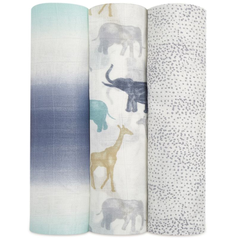 Lot de 3 maxi langes en bambou Silky Soft Expedition (120 x 120 cm) aden + anais