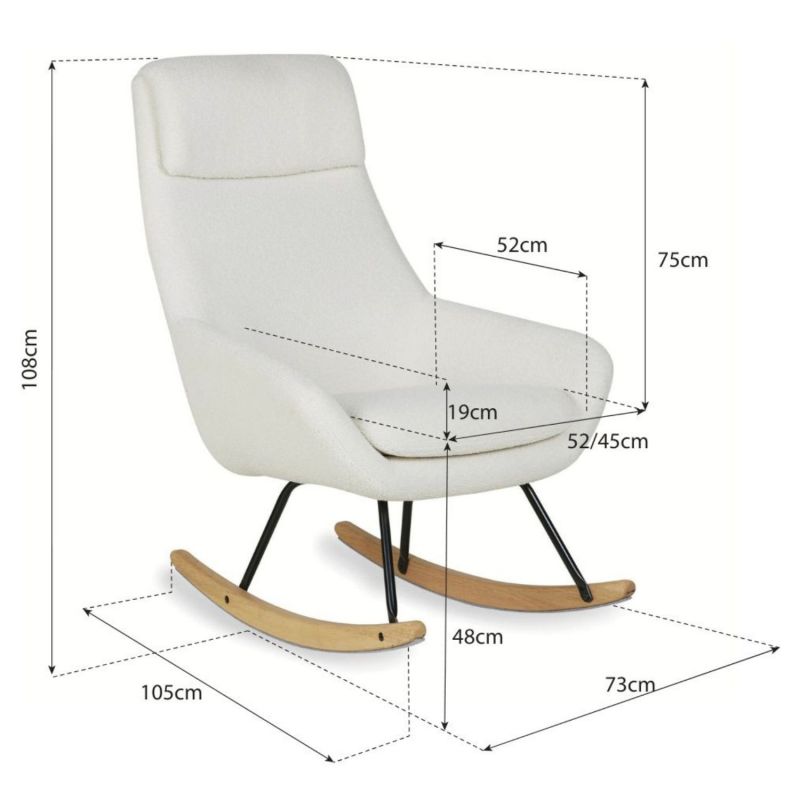 Rocking chair Adulte Nordi Sheep Beige Quax Produit 7