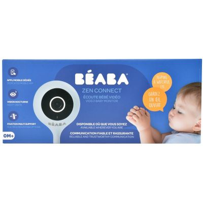 BEABA Ecoute bébé vidéo / babyphone ZEN Connect gris perle