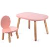 Petite table Ovaline rose  par Pioupiou et Merveilles