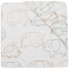 Drap housse en jersey Elephant Tales (70 x 140 cm) - Jollein