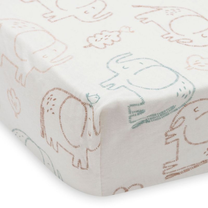 Drap housse en jersey Elephant Tales (70 x 140 cm) Jollein Produit 3