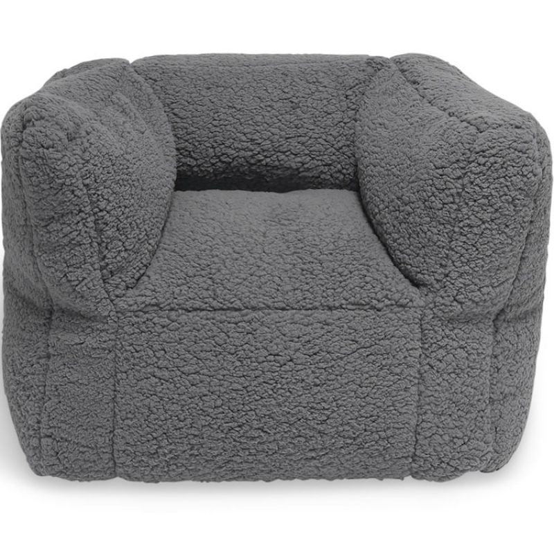 Fauteuil Bean Teddy grey gris (45 x 40 x 36 cm) Jollein