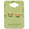Boucles d'oreilles Papillon (Plaqué or 18 carats) Mava Packaging 2