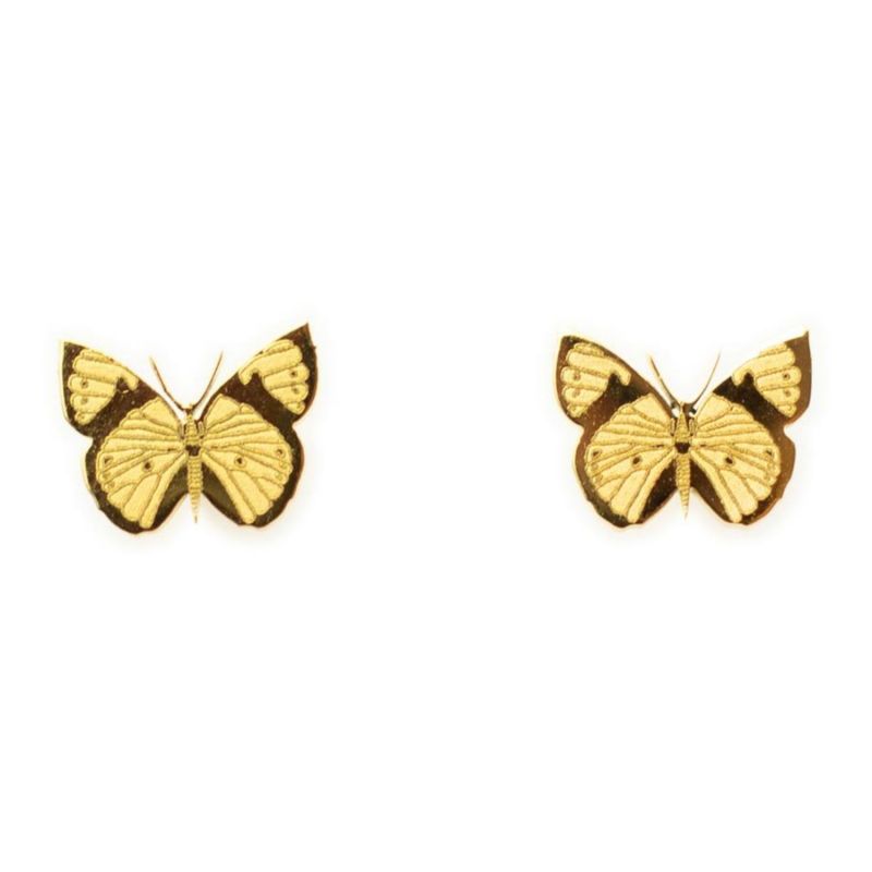 Boucles d'oreilles Papillon (Plaqué or 18 carats) Mava Produit 1