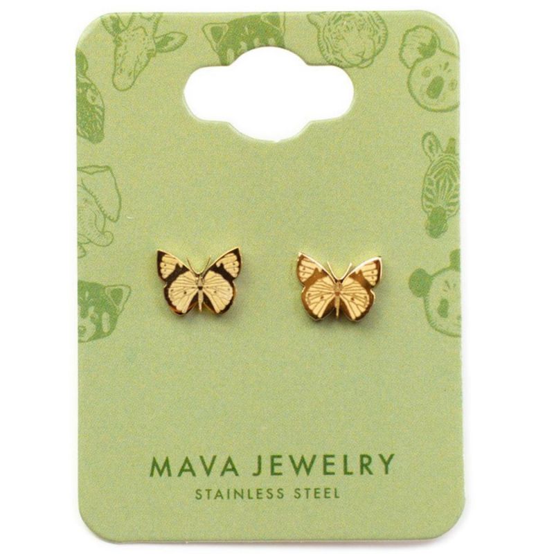 Boucles d'oreilles Papillon (Plaqué or 18 carats) Mava Packaging 2