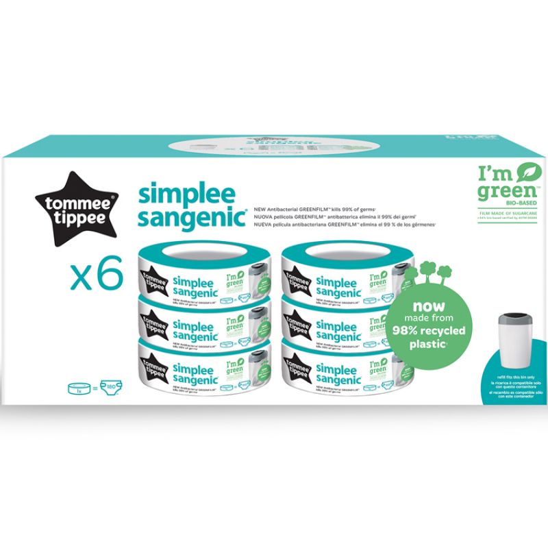 Pack de 6 recharges Simplee Tommee Tippee