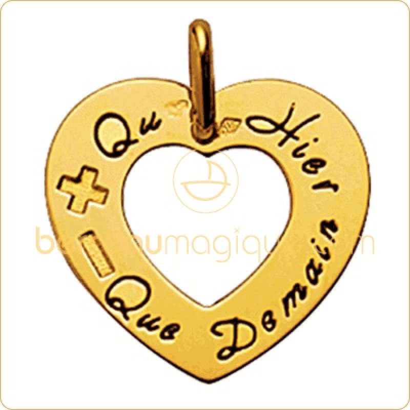 Médaille d'amour coeur amour ajouré (or jaune) Maison Augis
