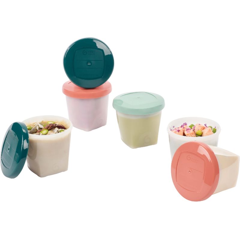 Lot de 6 pots de conservation babybols biosourcés (250ml) Babymoov