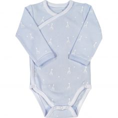 Body manches longues bleu Sophie la girafe (naissance) - Trois Kilos Sept