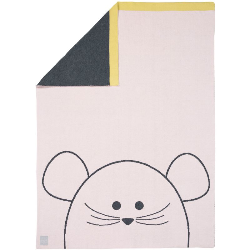Couverture bébé en coton bio Little Chums souris (75 x 100 cm) Lässig