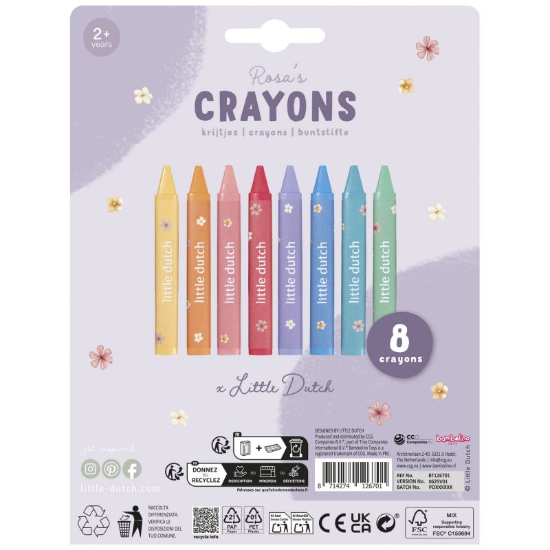 Crayons de cire Rosa Little Dutch Packaging 3