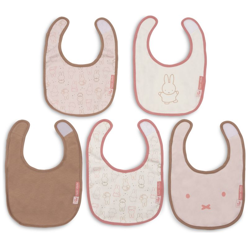 Lot de 5 bavoirs imperméables Miffy Moments Silk Rose Jollein Produit 3