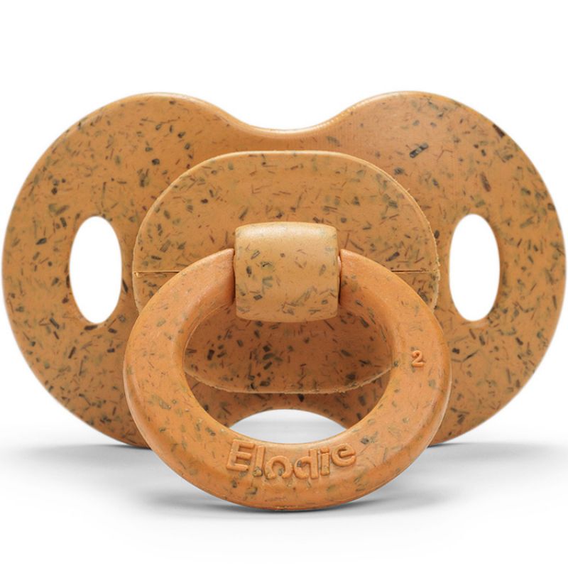Sucette physiologique en bambou orange Gold (3 mois et +) Elodie Details