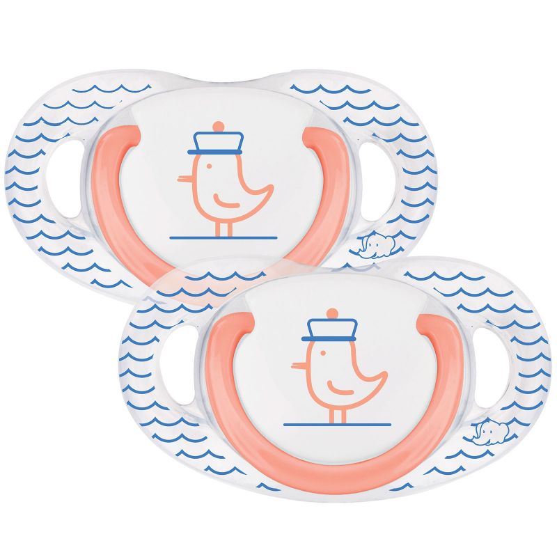 Lot de 2 sucettes physiologiques en latex Navy (0-6 mois) Bébé Confort